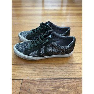 Vintage Havana Future 8 Sparkle Sneakers Shoes Sz 8 Olive Glitter EUC